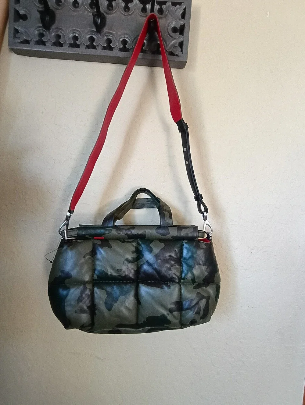 Lumilla By Lulu Camouflage Quilted Tote Bag for Men - Olive Green